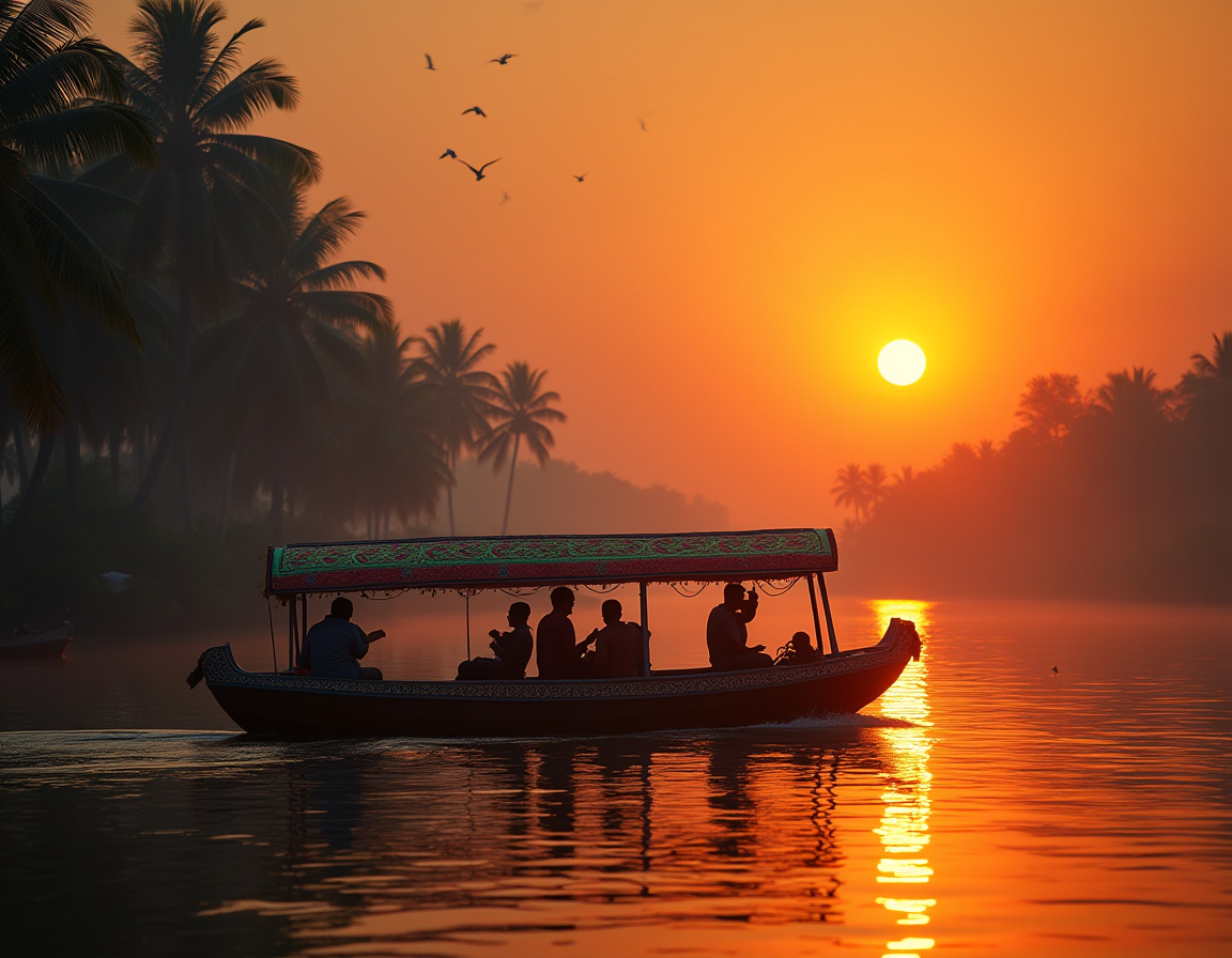 Morning Shikkara Cruise in Alleppey
