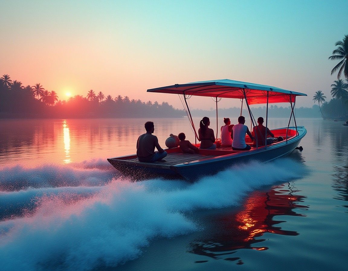 Sunrise Shikkara Cruise Boat Ride in Alleppey Backwaters